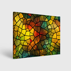 Холст прямоугольный Витражная стеклянная мозаика, цвет: 3D-принт