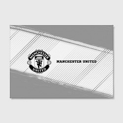 Холст прямоугольный Manchester United sport на светлом фоне по-горизон, цвет: 3D-принт — фото 2