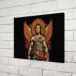 Холст прямоугольный Муай тай боец с крыльями за спиной, цвет: 3D-принт — фото 2