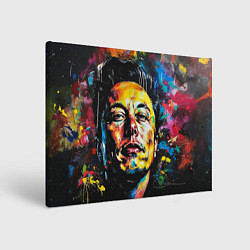 Холст прямоугольный Граффити портрет Илона Маска, цвет: 3D-принт