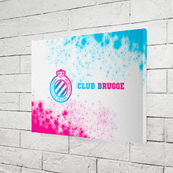 Холст прямоугольный Club Brugge neon gradient style по-горизонтали, цвет: 3D-принт — фото 2