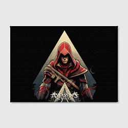Холст прямоугольный Assassins creed темный капюшон, цвет: 3D-принт — фото 2