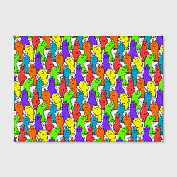 Холст прямоугольный Весёлые цветные презервативы, цвет: 3D-принт — фото 2