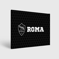 Холст прямоугольный Roma sport на темном фоне по-горизонтали, цвет: 3D-принт
