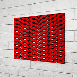 Холст прямоугольный Красная броня с белыми прорезями, цвет: 3D-принт — фото 2