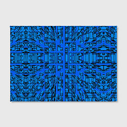 Холст прямоугольный Синие фигуры с эффектом рыбьего глаза, цвет: 3D-принт — фото 2