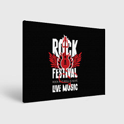 Холст прямоугольный Rock festival - live music, цвет: 3D-принт