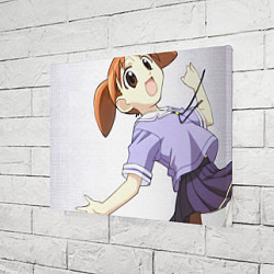 Холст прямоугольный Azumanga Daioh Тиё Михама, цвет: 3D-принт — фото 2