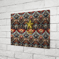 Холст прямоугольный День победы золотая звезда СССР, цвет: 3D-принт — фото 2