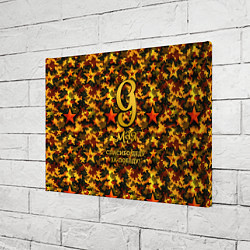 Холст прямоугольный 9 мая золотые звезды, цвет: 3D-принт — фото 2