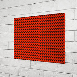 Холст прямоугольный Красные лепестки шестиугольники, цвет: 3D-принт — фото 2