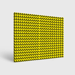 Холст прямоугольный Жёлтые лепестки шестиугольники, цвет: 3D-принт
