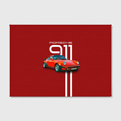 Холст прямоугольный Порше спортивный немецкий автомобиль, цвет: 3D-принт — фото 2