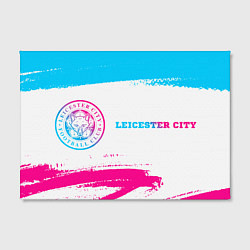 Холст прямоугольный Leicester City neon gradient style по-горизонтали, цвет: 3D-принт — фото 2