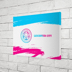 Холст прямоугольный Leicester City neon gradient style по-горизонтали, цвет: 3D-принт — фото 2