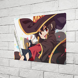 Холст прямоугольный Konosuba Мэгумин cute, цвет: 3D-принт — фото 2