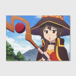 Холст прямоугольный Konosuba Мэгумин cute, цвет: 3D-принт — фото 2