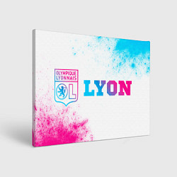 Холст прямоугольный Lyon neon gradient style по-горизонтали, цвет: 3D-принт