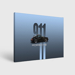 Холст прямоугольный Винтажный автомобиль Porsche, цвет: 3D-принт