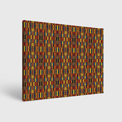 Холст прямоугольный Африканский геометрический узор-паттерн, цвет: 3D-принт