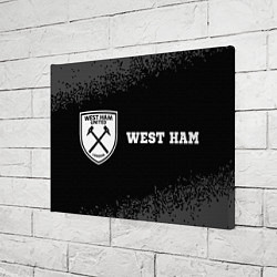 Холст прямоугольный West Ham sport на темном фоне по-горизонтали, цвет: 3D-принт — фото 2