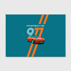 Холст прямоугольный Porsche 911 немецкий спорткар, цвет: 3D-принт — фото 2