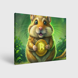 Холст прямоугольный Хомяк и крипта, цвет: 3D-принт