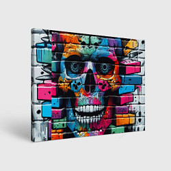 Холст прямоугольный Crazy color skull - graffiti, цвет: 3D-принт