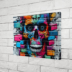Холст прямоугольный Crazy color skull - graffiti, цвет: 3D-принт — фото 2