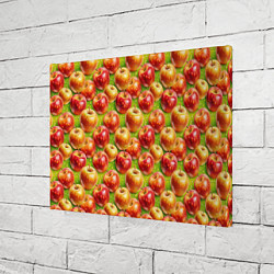 Холст прямоугольный Вкусные яблоки паттерн, цвет: 3D-принт — фото 2