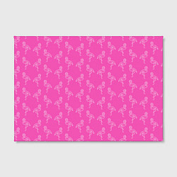 Холст прямоугольный Пара розовых фламинго, цвет: 3D-принт — фото 2