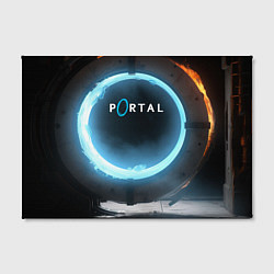 Холст прямоугольный Portal logo game, цвет: 3D-принт — фото 2