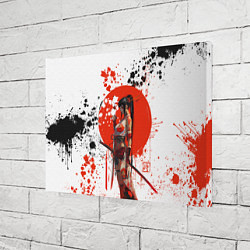 Холст прямоугольный Женщина самурай, цвет: 3D-принт — фото 2