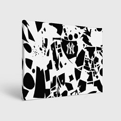 Холст прямоугольный New York yankees - abstraction, цвет: 3D-принт