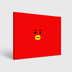 Холст прямоугольный BT21 Tata, цвет: 3D-принт