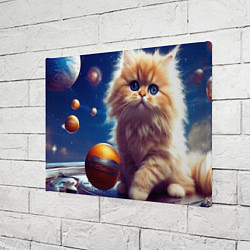 Холст прямоугольный Котик космос, цвет: 3D-принт — фото 2