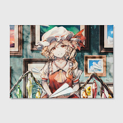 Холст прямоугольный Touhou Project Flandre милая с бумажным самолётико, цвет: 3D-принт — фото 2