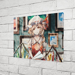 Холст прямоугольный Touhou Project Flandre милая с бумажным самолётико, цвет: 3D-принт — фото 2