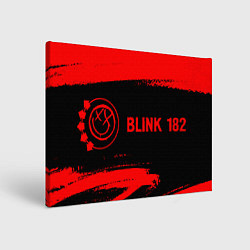 Холст прямоугольный Blink 182 - red gradient по-горизонтали, цвет: 3D-принт
