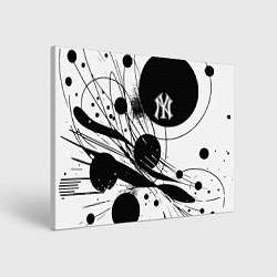 Холст прямоугольный New York Yankees baseball team - abstraction, цвет: 3D-принт