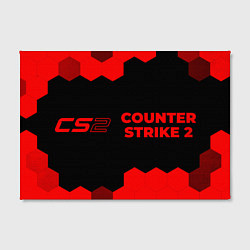 Холст прямоугольный Counter Strike 2 - red gradient по-горизонтали, цвет: 3D-принт — фото 2