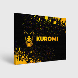 Холст прямоугольный Kuromi - gold gradient по-горизонтали, цвет: 3D-принт