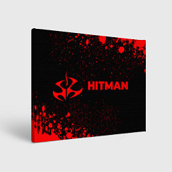 Холст прямоугольный Hitman - red gradient по-горизонтали, цвет: 3D-принт