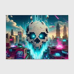 Холст прямоугольный Minecraft skull - ai art fantasy, цвет: 3D-принт — фото 2