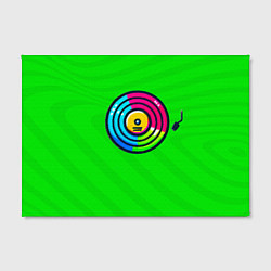 Холст прямоугольный Виниловый ритм 90-х, цвет: 3D-принт — фото 2