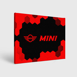 Холст прямоугольный Mini - red gradient по-горизонтали, цвет: 3D-принт