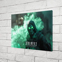 Холст прямоугольный Stalker 2 череп с зелеными глазами, цвет: 3D-принт — фото 2