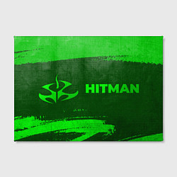 Холст прямоугольный Hitman - green gradient по-горизонтали, цвет: 3D-принт — фото 2