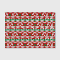 Холст прямоугольный Deer christmas pattern, цвет: 3D-принт — фото 2