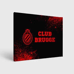 Холст прямоугольный Club Brugge - red gradient по-горизонтали, цвет: 3D-принт